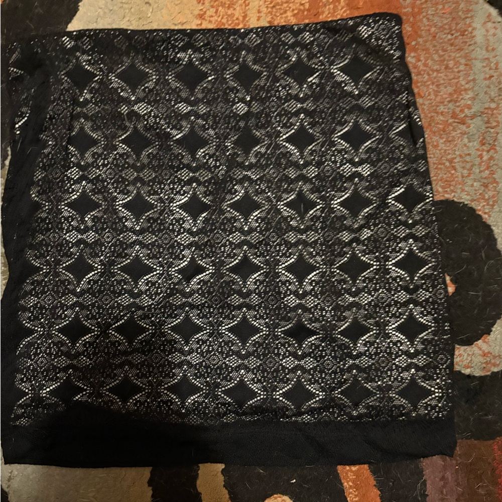 Black Lace Overlay Skirt